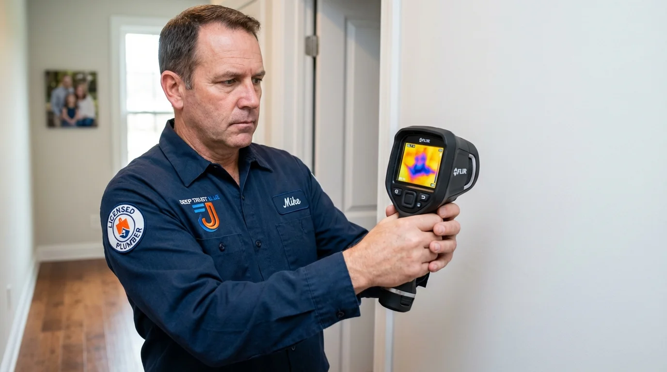 Thermal imaging leak detection by Johns Plumbing LLC in Burnham